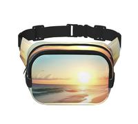 Fanny Packs Belt Bag For Women Men, Small Fashion Crossbody Waist Pack Lightweight Sling Chest Bag Beach Sunset Tranquil Bumbag For Running Workout Hiking Traveling