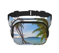 Fanny Packs Belt Bag For Women Men, Small Fashion Crossbody Waist Pack Lightweight Sling Chest Bag Paradise Beach Palm Trees Bumbag For Running Workout Hiking Traveling