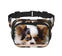 Fanny Packs Belt Bag For Women Men, Small Fashion Crossbody Waist Pack Lightweight Sling Chest Bag Papillon Lying On Tummy Bumbag For Running Workout Hiking Traveling