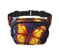 Fanny Packs Belt Bag For Women Men, Small Fashion Crossbody Waist Pack Lightweight Sling Chest Bag Pretty Butterfly Bumbag For Running Workout Hiking Traveling