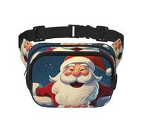 Fanny Packs Belt Bag For Women Men, Small Fashion Crossbody Waist Pack Lightweight Sling Chest Bag Santa Into The Chimney Bumbag For Running Workout Hiking Traveling