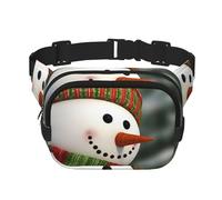 Fanny Packs Belt Bag For Women Men, Small Fashion Crossbody Waist Pack Lightweight Sling Chest Bag Smile Gaze Snowman Bumbag For Running Workout Hiking Traveling