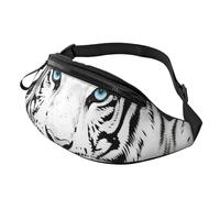 Fanny Packs Black White Tiger Waist Pack for Women Men Sling Bag with Adjustable Strap Everywhere Belt Bags