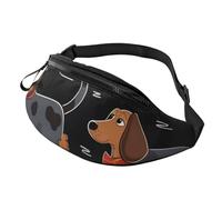 Fanny Packs Blue Owl Waist Pack for Women Men Sling Bag with Adjustable Strap Everywhere Belt Bags, I Love My Dog Dachshunds, One Size