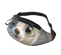 Fanny Packs Cartoon weasel Waist Pack for Women Men Sling Bag with Adjustable Strap Everywhere Belt Bags