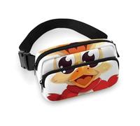 Fanny Packs Chicken Wearing Hat Printed Crossbody Bags for Women Crossbody for Travel And Sports, style, 20x13cm, Fanny Packs
