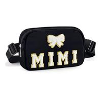 Fanny Packs Christmas Gifts for Mom Grandma, Chenille Patches Crossbody Bags Birthday Gifts for Mama Nana Mimi Gigi From Daughter Son Grandkids, Nylon Women Belt Bag Must Haves for Travel Walking