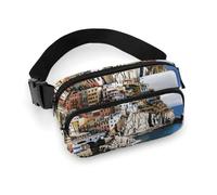 Fanny Packs Cinque Terre Scenery Printed Crossbody Bags for Women with Adjustable Strap for Daily Living, style, 20x13cm, Fanny Packs