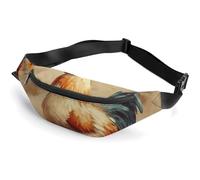 Fanny Packs Crossbody Bags Everywhere Bag Art Chicken Animal Painting Printed Small Sling Bag for Travel Hiking Running, style, 36*15cm, Fanny Packs