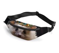 Fanny Packs Crown With Hedgehog Printed Crossbody Bags Everywhere Belt Bag Crossbody Belt Bags Small Sling Bag for Hiking Running Travel Cycling, style, 36*15cm, Fanny Packs