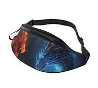 Fanny Packs Fire and ice dragons Waist Pack for Women Men Sling Bag with Adjustable Strap Everywhere Belt Bags