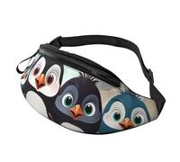 Fanny Packs Five cute penguins Waist Pack for Women Men Sling Bag with Adjustable Strap Everywhere Belt Bags