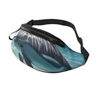 Fanny Packs Five silhouettes of Hawaiian dance Waist Pack for Women Men Sling Bag with Adjustable Strap Everywhere Belt Bags, Dolphins, One Size