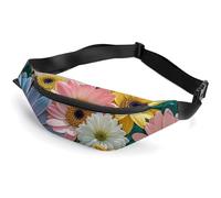Fanny Packs Flowers As Background Printed Crossbody Bags Small Sling Bag Everywhere Belt Bag for Women Men Outdoor Travel Running