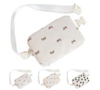 Fanny Packs for Girls Crossbody Bags for Women Birthday Gifts for Kids Personalized Patch Belt Bag for Teen Girls Cute Trendy Stuff Travel Essentials Belt Bag, Curry-bow, M, Fine Gifts