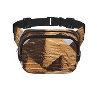 Fanny Packs for Women Adjustable Belt Bag Lightweight Fashion Waist Packs Men Sling Bag Ancient Egypt Pyramid Fanny Pack Crossbody Belt Bag for Traveling Workout Running Cycling, Black, One Size