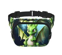 Fanny Packs for Women Adjustable Belt Bag Lightweight Fashion Waist Packs Men Sling Bag Dragon cute Fanny Pack Crossbody Belt Bag for Traveling Workout Running Cycling, Black, One Size