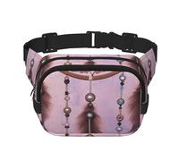 Fanny Packs for Women Adjustable Belt Bag Lightweight Fashion Waist Packs Men Sling Bag Dream catcher Fanny Pack Crossbody Belt Bag for Traveling Workout Running Cycling, Black, One Size