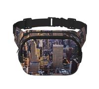 Fanny Packs for Women Adjustable Belt Bag Lightweight Fashion Waist Packs Men Sling Bag New York City Fanny Pack Crossbody Belt Bag for Traveling Workout Running Cycling, Black, One Size
