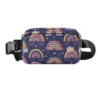Fanny Packs for Women Magical Rainbow Navy Blue Belt Bag Hip Pouch Cute Waterproof Waist Pack for Women, Magical Rainbow Navy Blue, 8 x 5.3 x 2.3 inch, Funny Cute, Magical Rainbow Navy Blue, 8 x 5.3 x