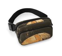 Fanny Packs for Women Men Belt Bag A White Dove Flies By Waist Bag Waterproof Waist Packs Phone Bag, Bread in Basket, 20x13cm, Art Deco