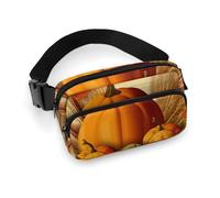 Fanny Packs for Women Men Belt Bag Chicken Print Waist Bag Waterproof Waist Packs Phone Bag, Happy Thanksgiving, 20x13cm, Art Deco