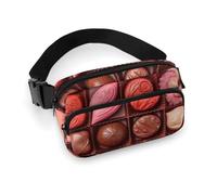 Fanny Packs for Women Men Belt Bag Colorful Fish Waist Bag Waterproof Waist Packs Phone Bag, A Box of Chocolate, 20x13cm, Art Deco