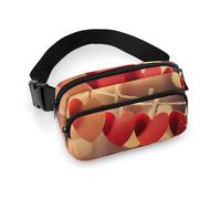 Fanny Packs for Women Men Belt Bag Colorful Fish Waist Bag Waterproof Waist Packs Phone Bag, A Row, 20x13cm, Art Deco