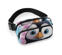 Fanny Packs for Women Men Belt Bag Cute Baby Tiger Waist Bag Waterproof Waist Packs Phone Bag, Lovely Penguin, 20x13cm, Art Deco