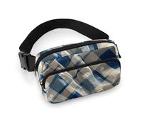 Fanny Packs for Women Men Belt Bag Hydrangea Butterfly Waist Bag Waterproof Waist Packs Phone Bag, Teal Aqua Sea Blue, 20x13cm, Art Deco
