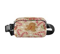 Fanny Packs for Women Men Gingerbread Cookies Red Belt Bag Waterproof Fashion Waist Pack with Adjustable Strap Christmas Snowman Waist Bag Hip Bumbags for Running Workout Travel Hiking Cycling, multi