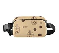 Fanny Packs for Women Trendy Boba Beige Belt Bag Hip Pack Cute Waterproof Travel Waist Pouch, Trendy Boba Beige, 8 x 5.3 x 2.3 inch, Funny Cute, Trendy Boba Beige, 8 x 5.3 x 2.3 inch, Funny Cute