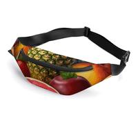 Fanny Packs Fresh Juicy Fruits Pineapple Berries Watermelon Grape Orange Printed Crossbody Bags Small Sling Bag Everywhere Belt Bag for Women Men Outdoor Travel Running