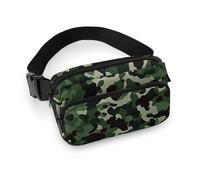 Fanny Packs Green Camouflage Printed Crossbody Bags for Women Crossbody for Travel And Sports, style, 20x13cm, Fanny Packs