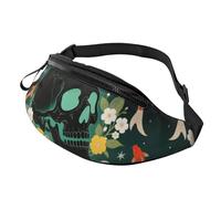 Fanny Packs Koi Fish Skull Waist Pack for Women Men Sling Bag with Adjustable Strap Everywhere Belt Bags