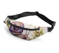 Fanny Packs Lovely Snail Printed Crossbody Bags Small Sling Bag Everywhere Belt Bag for Women Men Outdoor Travel Running