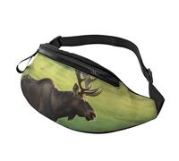Fanny Packs Moose Waist Pack for Women Men Sling Bag with Adjustable Strap Everywhere Belt Bags