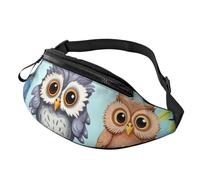 Fanny Packs Owls on a branch Waist Pack for Women Men Sling Bag with Adjustable Strap Everywhere Belt Bags