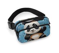 Fanny Packs Panda Dancing on Musical Notes Printed Crossbody Bags for Women with Adjustable Strap for Daily Living, style, 20x13cm, Fanny Packs