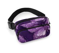 Fanny Packs Purple Butterflies Printed Crossbody Bags for Women with Adjustable Strap for Daily Living, style, 20x13cm, Fanny Packs