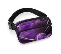Fanny Packs Purple Hearts Printed Crossbody Bags for Women Crossbody for Travel And Sports, style, 20x13cm, Fanny Packs