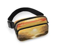 Fanny Packs Rising Sun Printed Crossbody Bags for Women with Adjustable Strap for Daily Living, style, 20x13cm, Fanny Packs