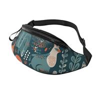 Fanny Packs Scandinavian Animals Waist Pack for Women Men Sling Bag with Adjustable Strap Everywhere Belt Bags