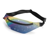 Fanny Packs Star in Rainbow Printed Crossbody Bags Small Sling Bag Everywhere Belt Bag for Women Men Outdoor Travel Running
