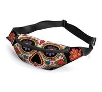 Fanny Packs Sugar Skulls Printed Crossbody Bags Everywhere Belt Bag Crossbody Belt Bags Small Sling Bag for Hiking Running Travel Cycling, style, 36*15cm, Fanny Packs