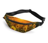 Fanny Packs Sunflower Field Sunset Printed Crossbody Bags Small Sling Bag Everywhere Belt Bag for Women Men Outdoor Travel Running
