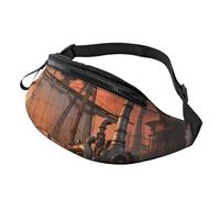 Fanny Packs Sunset and Sailboat Waist Pack for Women Men Sling Bag with Adjustable Strap Everywhere Belt Bags