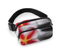 Fanny Packs Tropical Flower And Zen Stone Printed Crossbody Bags for Women with Adjustable Strap for Daily Living, style, 20x13cm, Fanny Packs