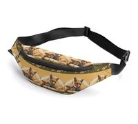 Fanny Packs Two Fox Animal Printed Crossbody Bags Everywhere Belt Bag Crossbody Belt Bags Small Sling Bag for Hiking Running Travel Cycling, style, 36*15cm, Fanny Packs