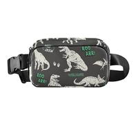 Fanny Packs Women Playful Dinosaurs Black Hip Pouch Belt Bag Cute Waterproof Waist Bag for Women, Playful Dinosaurs Black, 8 x 5.3 x 2.3 inch, Funny Cute, Playful Dinosaurs Black, 8 x 5.3 x 2.3 inch